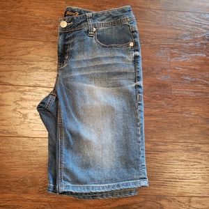Seven 7 Denim Blue Jean Bermuda Shorts